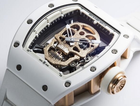 Richard Mille RM 52-01 Skull Tourbillon White Diamonds Replica Watch